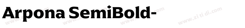 Arpona SemiBold字体转换